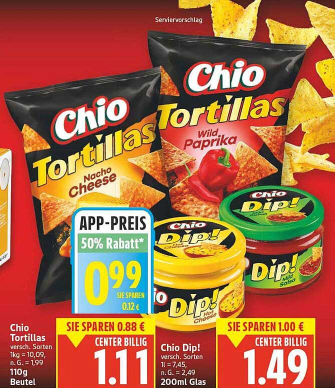 Chio Tortillas und Chio Dip - Ein unwiderstehliches Snack-Angebot!