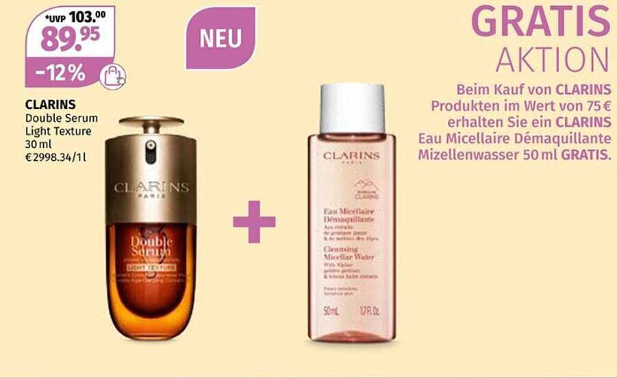 CLARINS Double Serum Light Texture 30 ml für nur 89,95 €