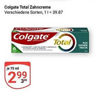 Colgate Total Zahnpasta - Verschiedene Sorten, 75 ml