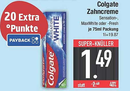 Colgate Zahnpasta Sensation-, MaxWhite oder -Fresh 75ml
