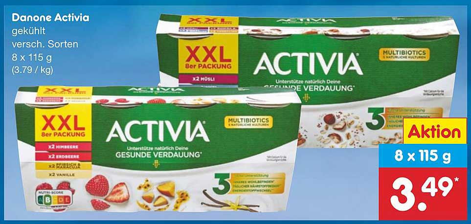 Danone Activia 8 x 115 g – Verschiedene Sorten