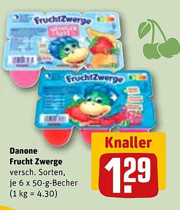 Danone Frucht Zwerge - versch. Sorten, je 6 x 50-g-Becher