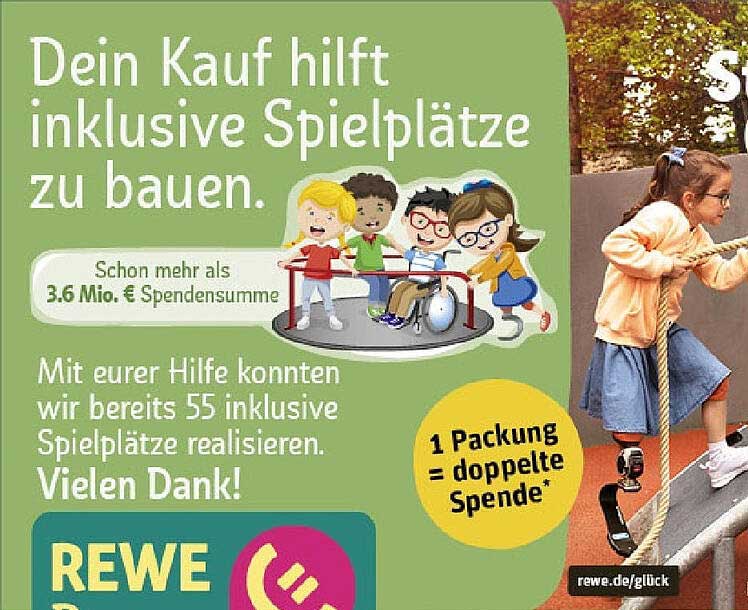 Dein Kauf hilft inklusive Spielplätze zu bauen