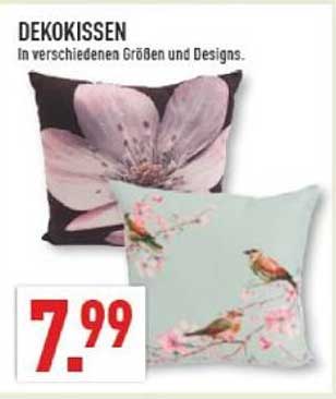 Dekokissen in verschiedenen Größen und Designs