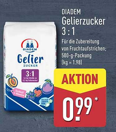 DIADEM Gelierzucker 3:1 - 500-g-Packung