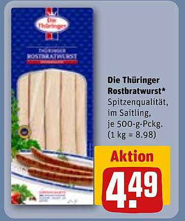 Die Thüringer Rostbratwurst* - Spitzenqualität zum Aktionspreis