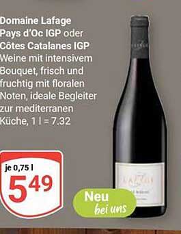 Domaine Lafage Pays d'Oc IGP oder Côtes Catalanes IGP - 0,75l