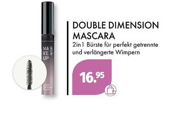 DOUBLE DIMENSION MASCARA – 2in1 Bürste für perfekt getrennte und verlängerte Wimpern