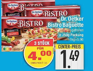 Dr. Oetker Bistro Baguette gefroren je 250g Packung