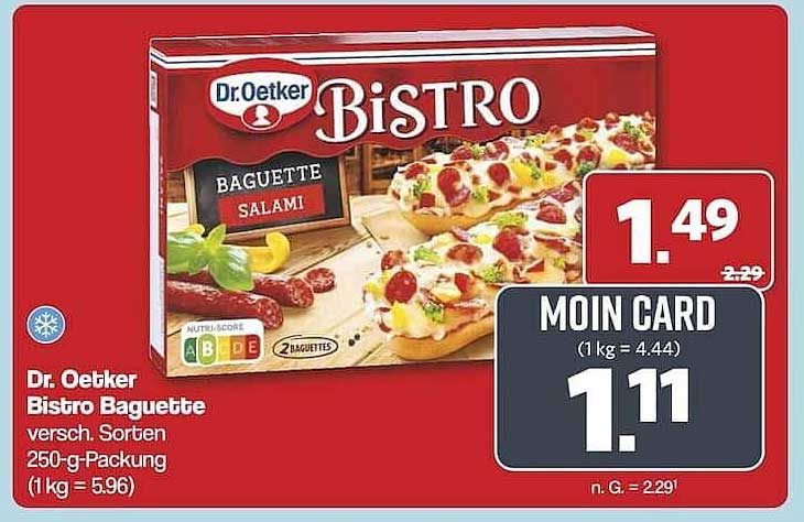 Dr. Oetker Bistro Baguette, verschiedene Sorten, 250-g-Packung