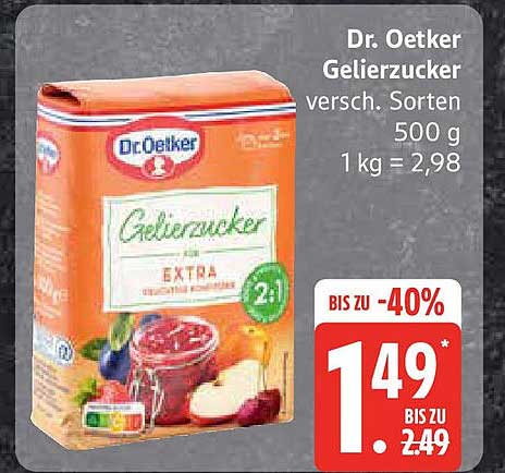 Dr. Oetker Gelierzucker versch. Sorten 500 g