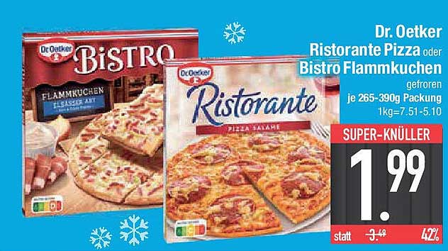 Dr. Oetker Ristorante Pizza oder Bistro Flammkuchen gefroren