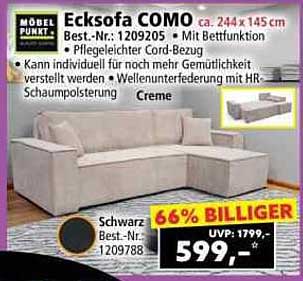 Ecksofa COMO - Pflegeleichter Komfort für Ihr Zuhause