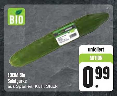 EDEKA Bio Salatgurke aus Spanien, Kl. II, Stück