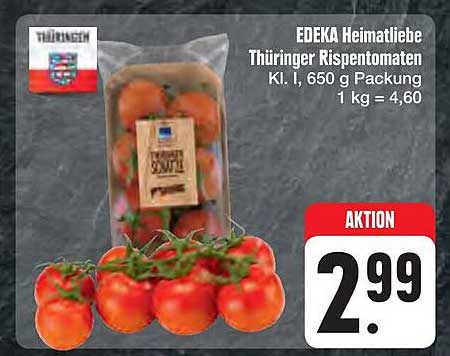 EDEKA Heimatliebe Thüringer Rispentomaten 650 g Packung