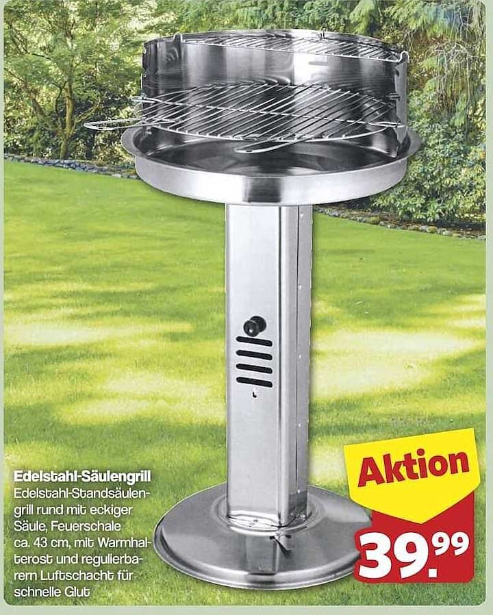 Edelstahl-Säulengrill