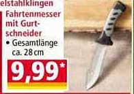 Edelstahlklingen Fahrtenmesser mit Gurtschneider
