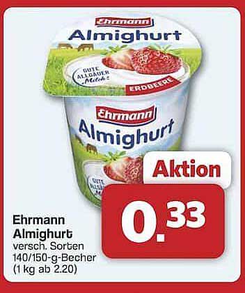 Ehrmann Almighurt verschiedene Sorten 140/150-g-Becher
