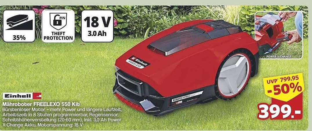 Einhell Mähroboter FREELEXO 550 Kit - Jetzt zum Sonderpreis!