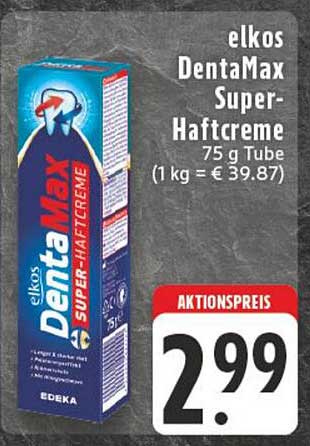 elkos DentaMax Super-Haftcreme 75 g Tube