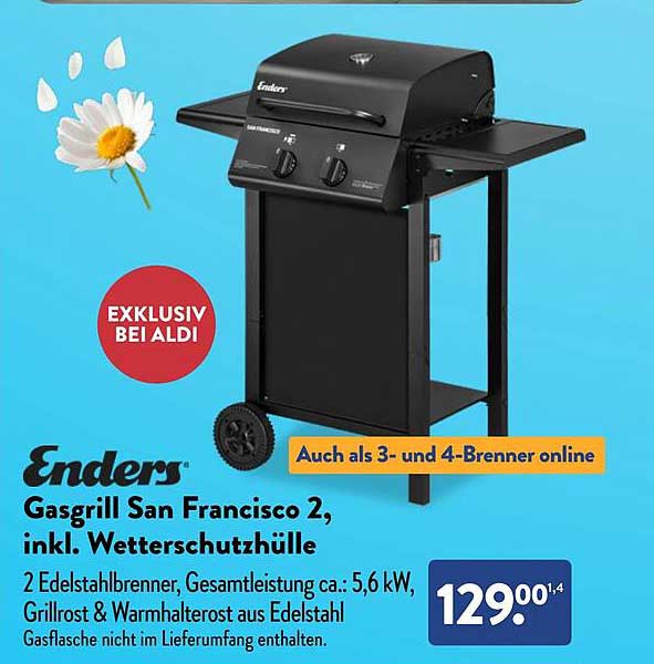 Enders Gasgrill San Francisco 2, inkl. Schutzhülle