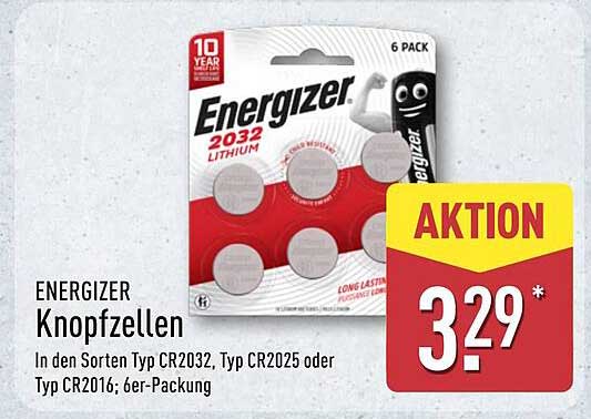 ENERGIZER Knopfzellen 6er-Packung