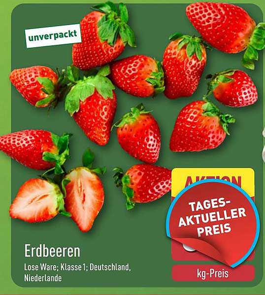 Erdbeeren - lose Ware, Klasse 1, aus Deutschland und den Niederlanden