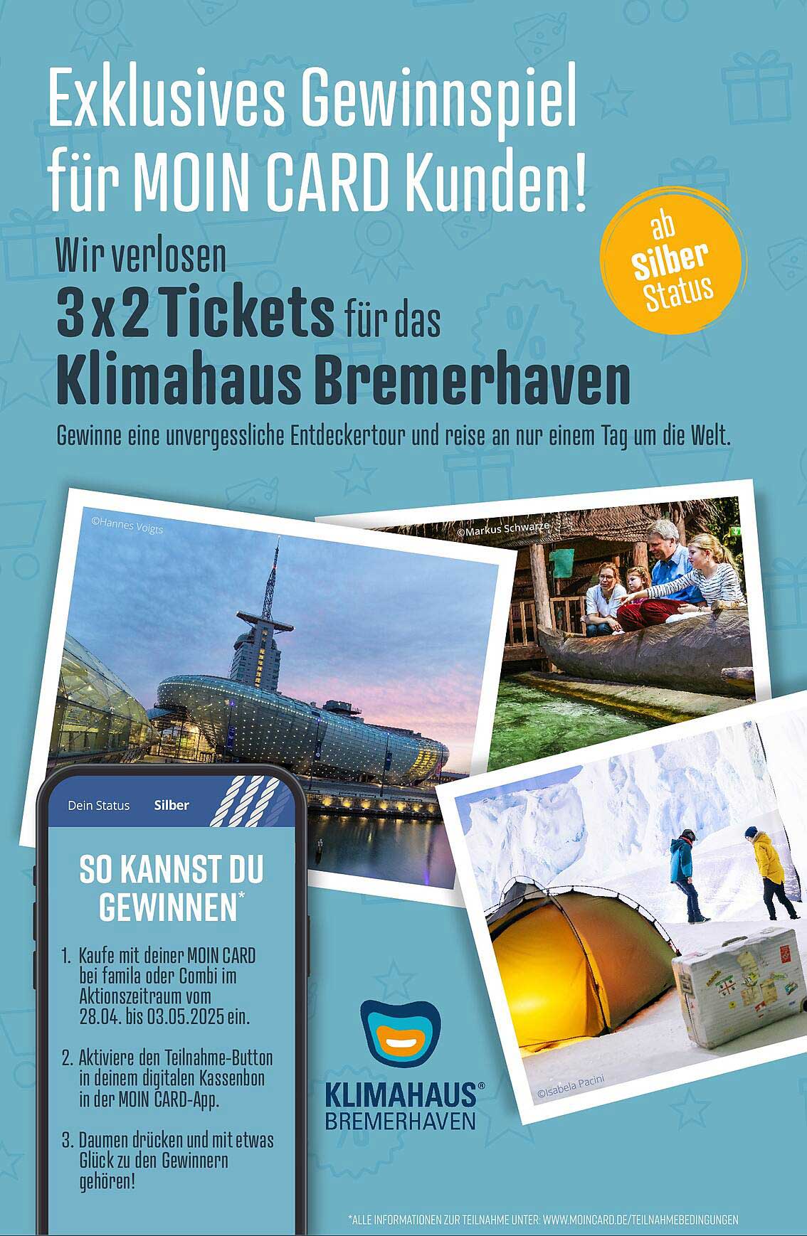 Exklusives Gewinnspiel für MOIN CARD Kunden – 3x2 Tickets für das Klimahaus Bremerhaven