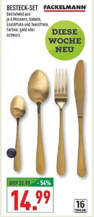 Fackelmann Besteck-Set 16-teilig