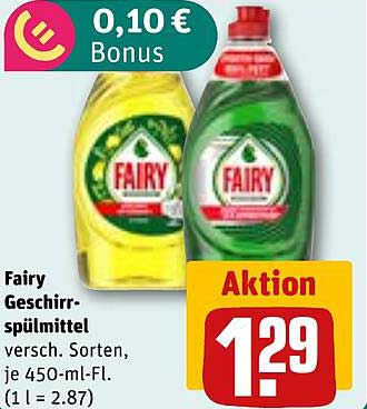 Fairy Geschirrspülmittel 450 ml – jetzt im REWE Kaufpark-Prospekt!