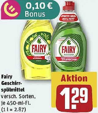 Fairy Geschirrspülmittel – verschiedene Sorten, je 450-ml-Fl.