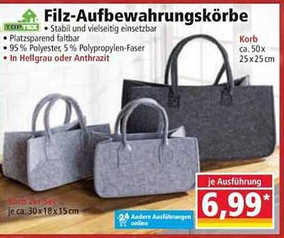 Filz-Aufbewahrungskörbe