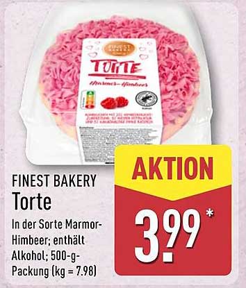 FINEST BAKERY Torte in der Sorte Marmor-Himbeer