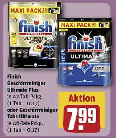 Finish Geschirrreiniger Ultimate Plus - MAXI PACK