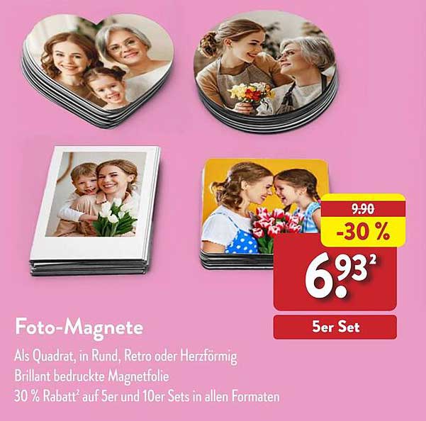 Foto-Magnet - 5er Set (30% Rabatt)