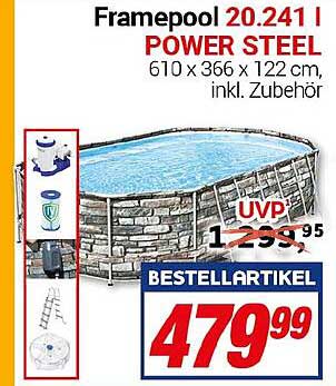 Framepool 20.241 I POWER STEEL 610 x 366 x 122 cm, inkl. Zubehör