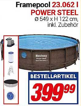 Framepool 23.062 | POWER STEEL Ø 549 x H 122 cm, inkl. Zubehör