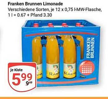 Franken Brunnen Limonade je Kiste
