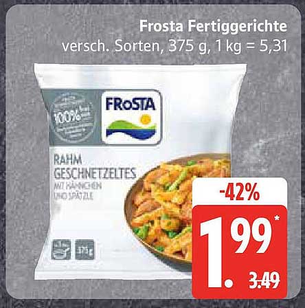 Frosta Fertiggerichte - Rahm Geschnetzeltes, 375 g