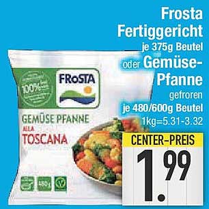 Frosta Gemüse-Pfanne Toscana 480g-600g Beutel