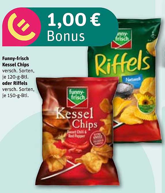Funny-frisch Kessel Chips oder Riffels - Verschiedene Sorten