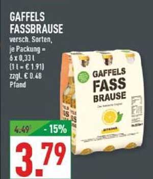 GAFFELS FASSBRAUSE - Erfrischung pur in verschiedenen Sorten