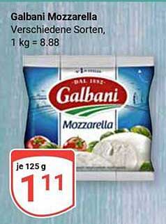 Galbani Mozzarella, verschiedene Sorten
