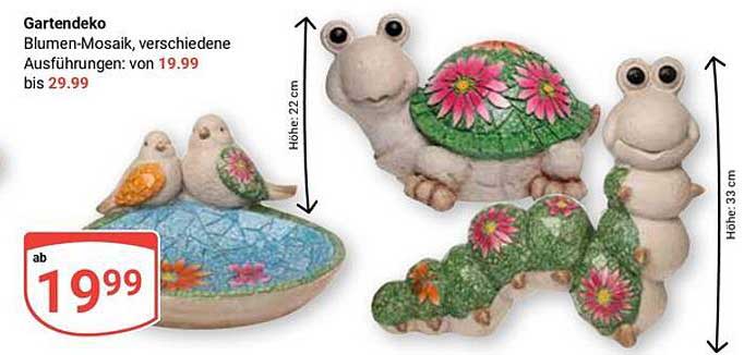 Gartendeko Blumen-Mosaik, verschiedene Ausführungen: von 19,99 bis 29,99