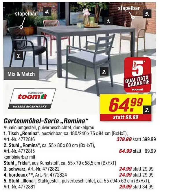 Gartenmöbel-Serie „Romina“