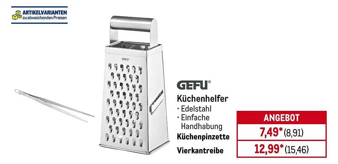 GEFU Küchenhelfer - Hochwertiger Küchenreibe aus Edelstahl