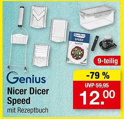 Genius Nicer Dicer Speed mit Rezeptbuch – 9-teilig