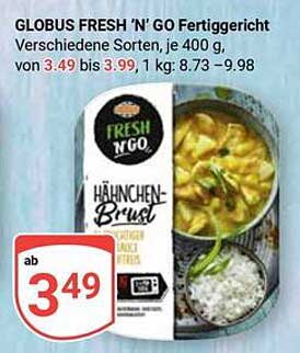 GLOBUS FRESH 'N' GO Hähnchen-Brust Fertiggericht, 400 g