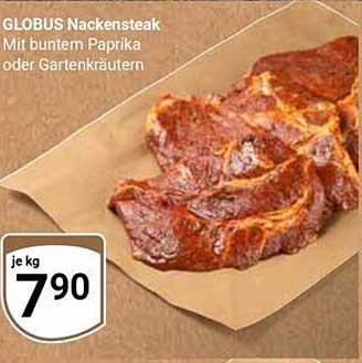 GLOBUS Nackensteak mit buntem Paprika oder Gartenkräutern