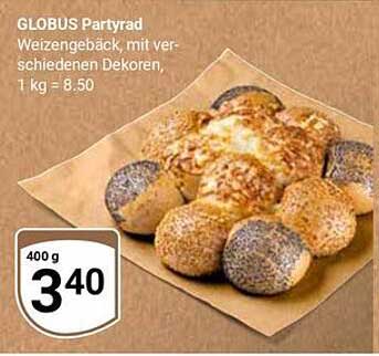 GLOBUS Partyrad Weizengebäck